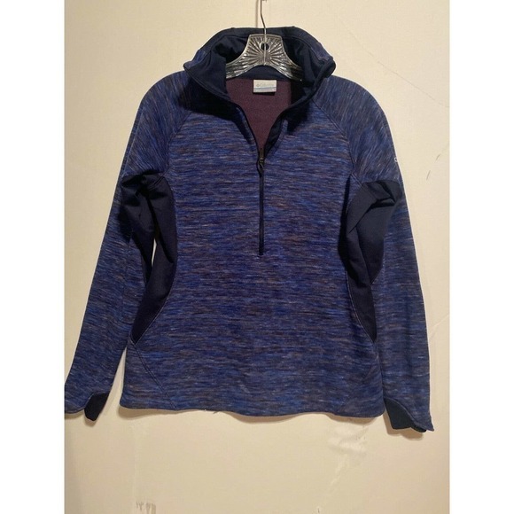 Columbia 1/2 zip up pullover sweatshirt size medium blue high collar - Picture 1 of 9
